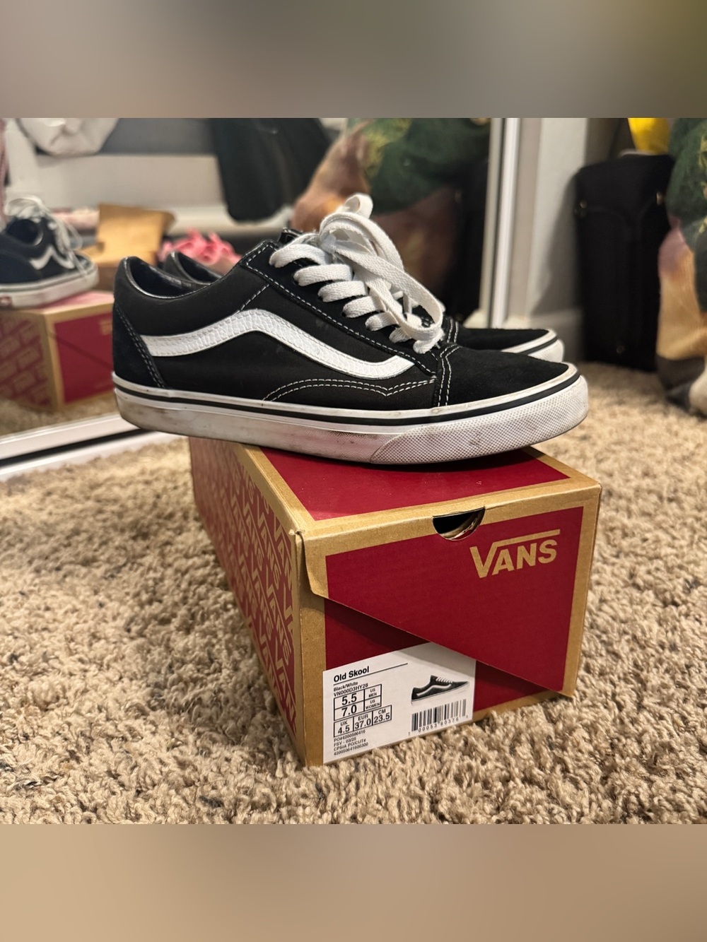 Black & White Old Skool Vans - Picture 2 of 10